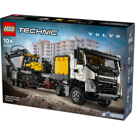 LEGO Technic 42175 Volvo Fmx teherautó és Ec230 elektromos markoló