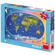 49513 - Dino Állatos világtérkép 300 darabos XL puzzle
