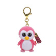 68177 - TY: Mini Boos clip műanyag figura GLIDER - rózsaszín pingvin