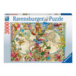 86838 - Ravensburger Puzzle 3000 db - Világtérkép és pillangók